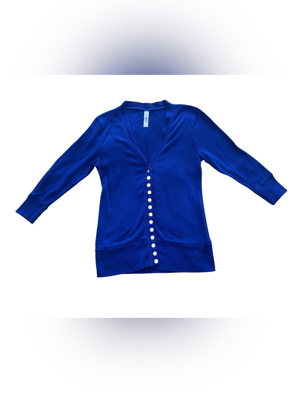 Zenana Outfitters Royal Blue V-Neck Button-Front Sweater